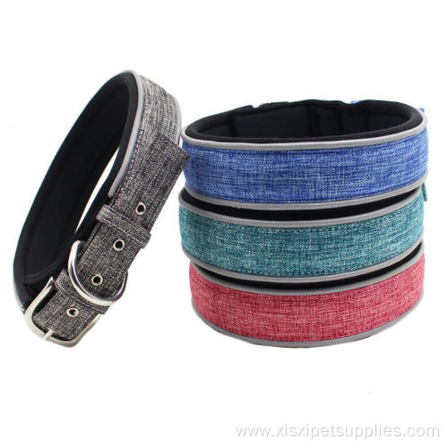 Colorful Quick Release Neoprene Reflective Tape Dog Collar